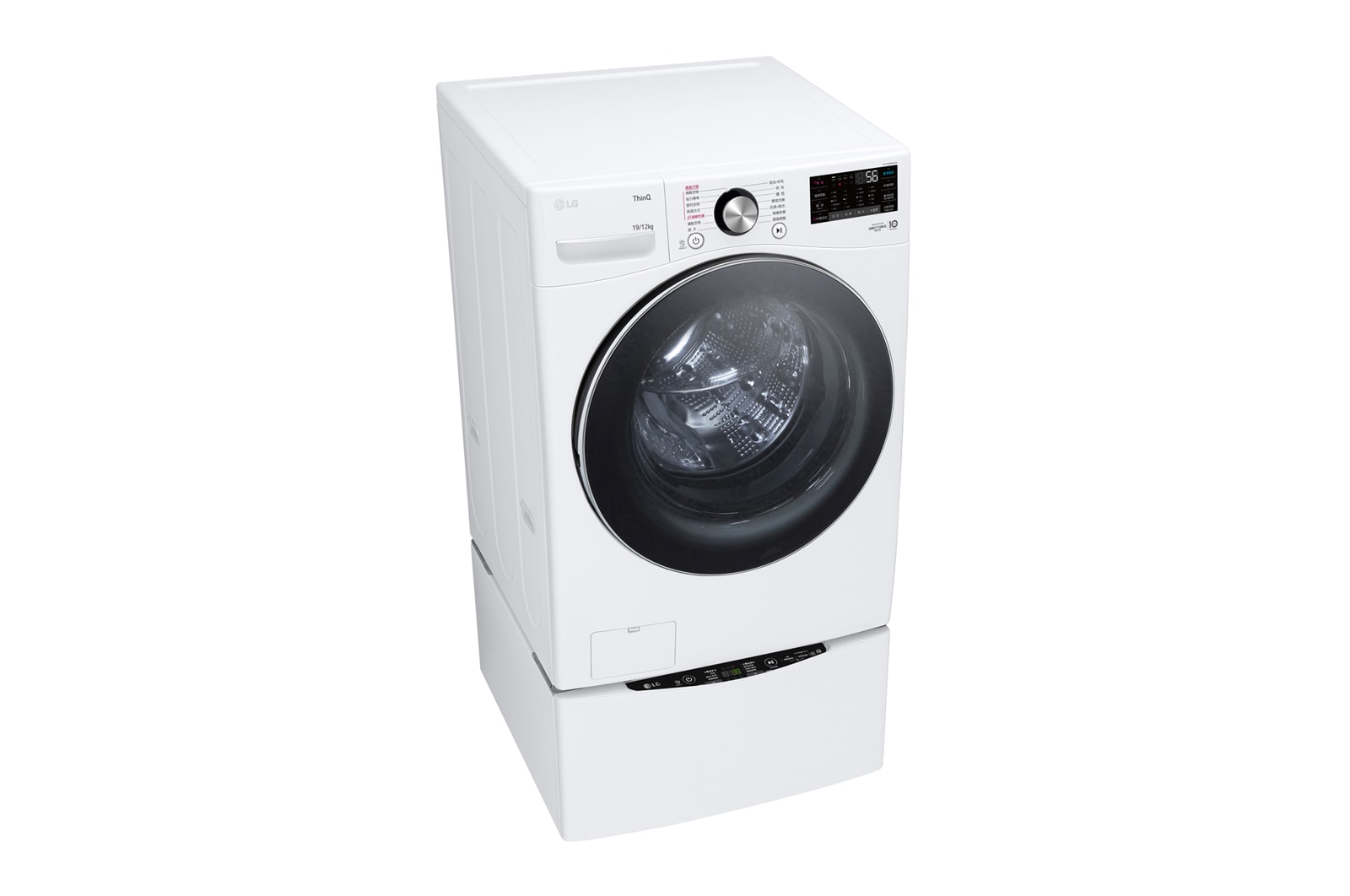 LG 洗19+2.5公斤 TWINWash 雙能洗｜冰瓷白｜蒸洗脫烘, TW19DWPT