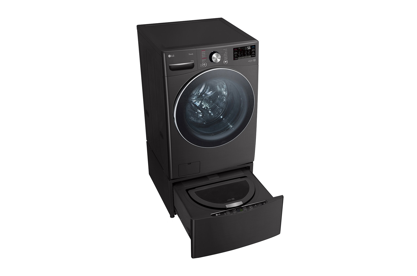 LG 洗21+2.5公斤 TWINWash 雙能洗｜尊爵黑｜蒸洗脫, TW21BPT