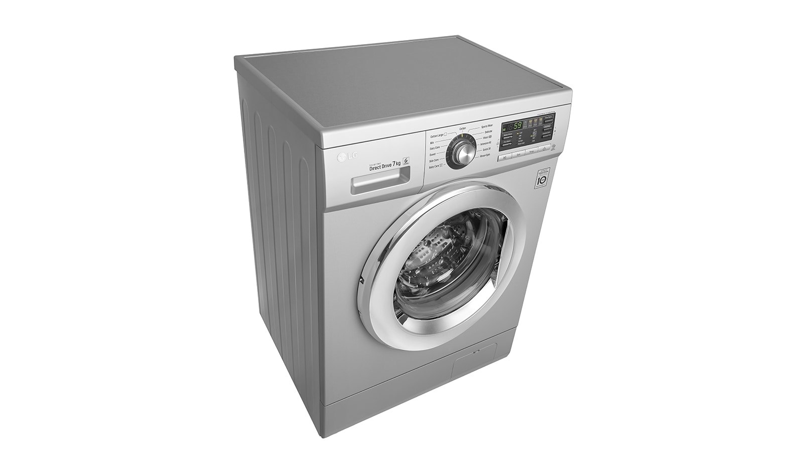 LG DD直驅變頻滾筒洗衣機 精緻銀 / 7公斤洗衣容量, WD-70MGS