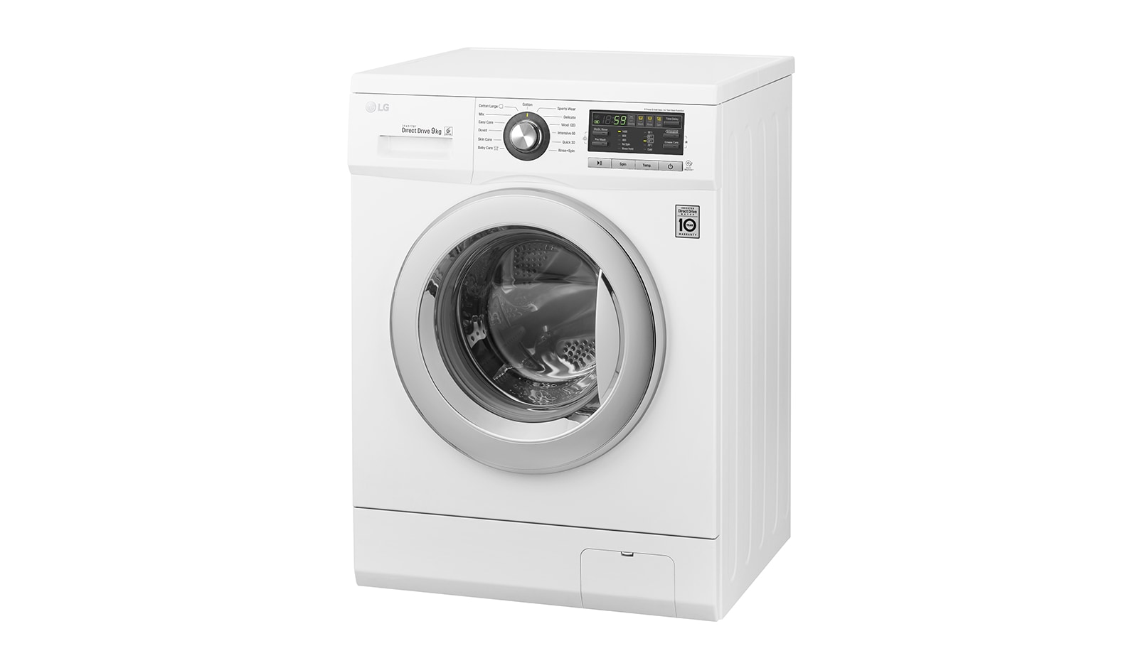 LG DD直驅變頻滾筒洗衣機 白 / 9公斤洗衣容量, WD-90MGA