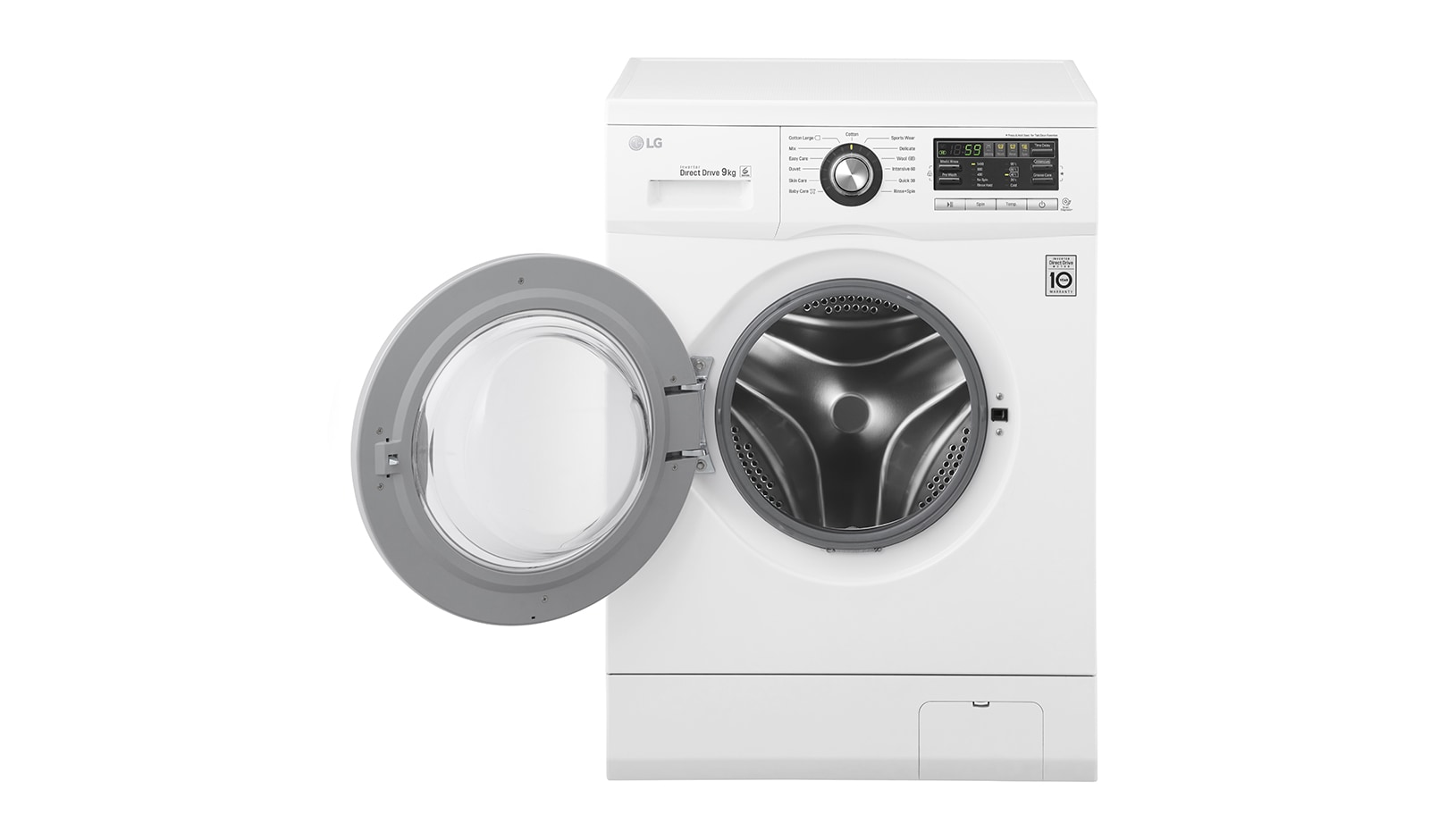 LG DD直驅變頻滾筒洗衣機 白 / 9公斤洗衣容量, WD-90MGA
