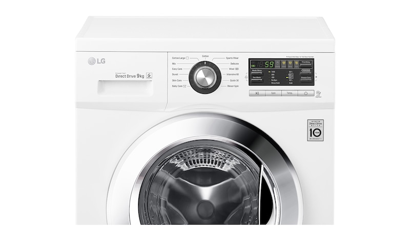 LG DD直驅變頻滾筒洗衣機 白 / 9公斤洗衣容量, WD-90MGA