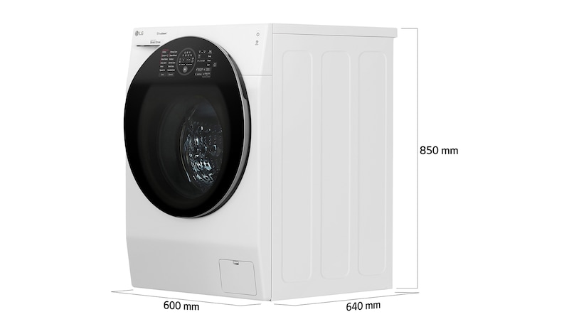 LG WiFi極窄美型滾筒洗衣機(蒸洗脫烘) 冰磁白 / 12公斤, WD-S12GW