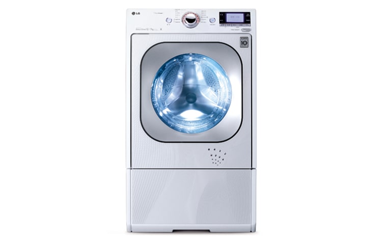 6 Motion DD直驅變頻 蒸氣滾筒洗衣機 花鑽白 / 12公斤 WD-S12MPCC 正視圖