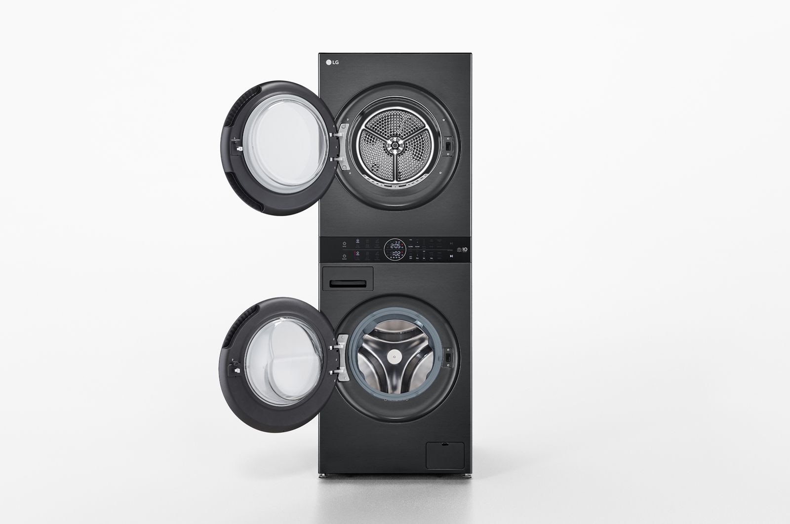 LG 洗13公斤+乾10公斤 WashTower AI 智控洗乾衣機｜極光黑, WD-S1310B