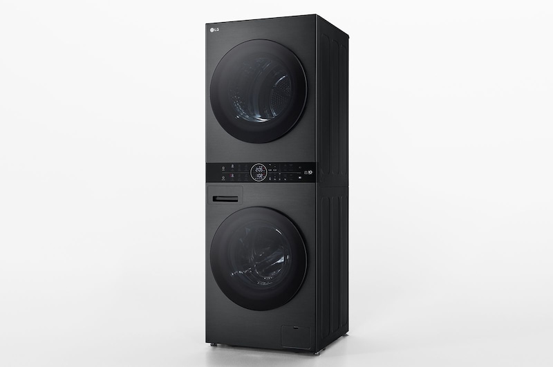 LG 洗13公斤+乾10公斤 WashTower™ AI 智控洗乾衣機｜熱泵除濕｜尊爵黑, WD-S1310B