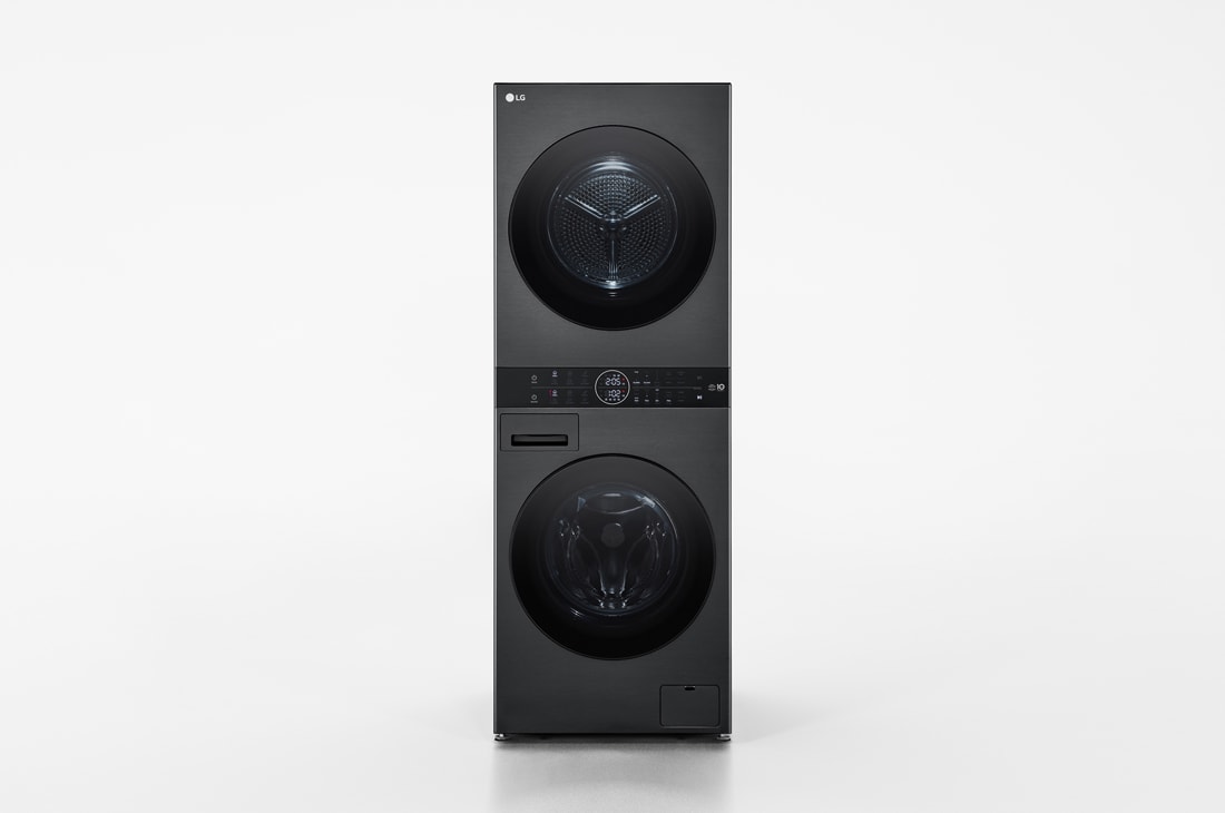 LG 洗13公斤+乾10公斤 WashTower™ AI 智控洗乾衣機｜熱泵除濕｜尊爵黑, WD-S1310B