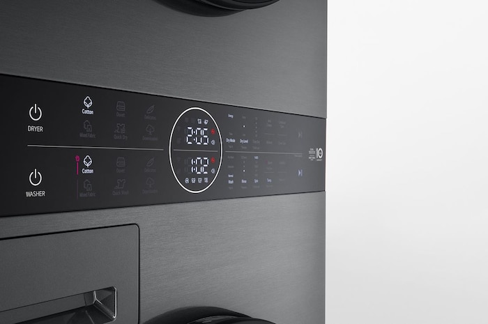 LG 洗13公斤+乾10公斤 WashTower™ AI 智控洗乾衣機｜熱泵除濕｜尊爵黑, WD-S1310B