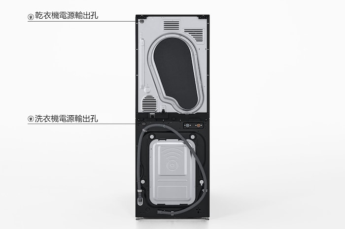 LG 洗13公斤+乾10公斤 WashTower™ AI 智控洗乾衣機｜熱泵除濕｜尊爵黑, WD-S1310B