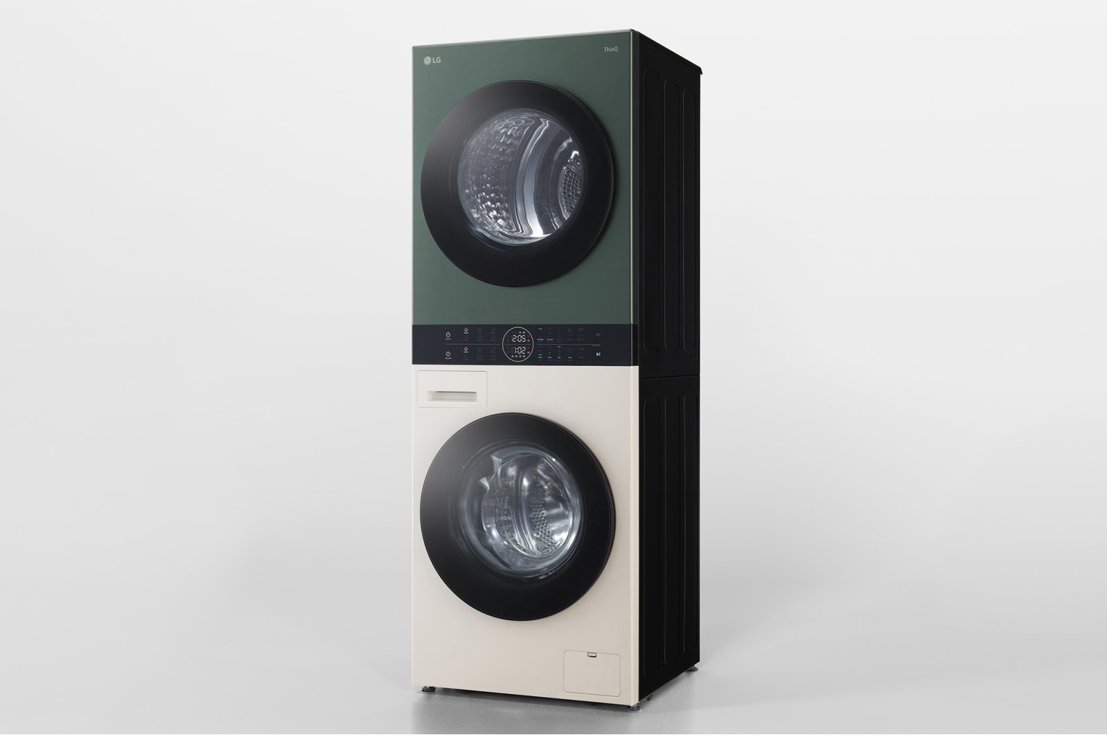 LG 洗13公斤+乾10公斤 Objet Collection WashTower™ AI 智控洗乾衣機｜自然綠+雪霧白, WD-S1310GB