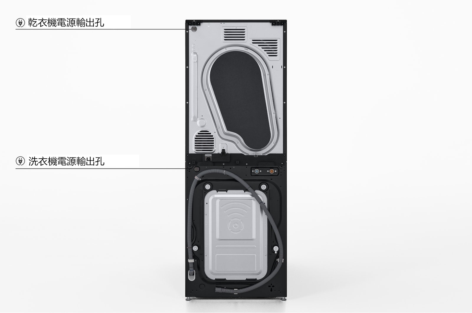 LG 洗13公斤+乾10公斤 Objet Collection WashTower™ AI 智控洗乾衣機｜自然綠+雪霧白, WD-S1310GB