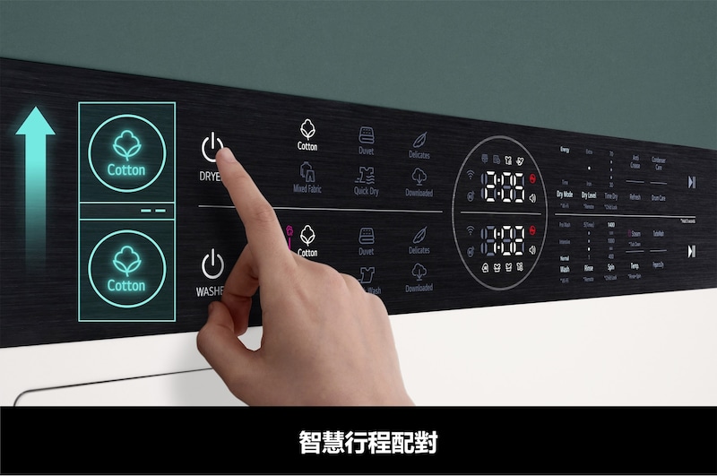 LG 洗13公斤+乾10公斤 Objet Collection WashTower™ AI 智控洗乾衣機｜熱泵除濕｜石墨綠+雪霧白, WD-S1310GB