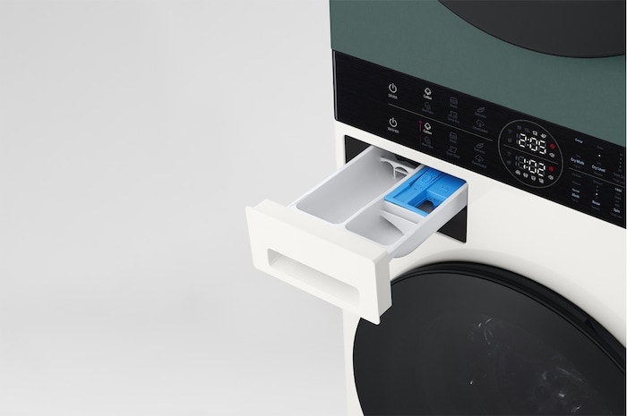 LG 洗13公斤+乾10公斤 Objet Collection WashTower™ AI 智控洗乾衣機｜熱泵除濕｜石墨綠+雪霧白, WD-S1310GB