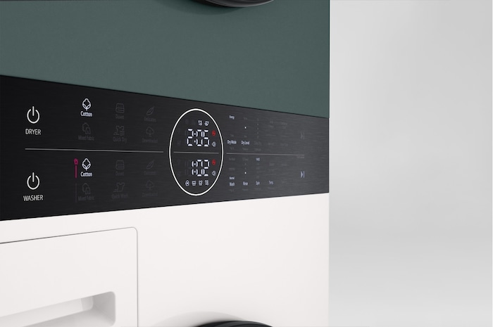 LG 洗13公斤+乾10公斤 Objet Collection WashTower™ AI 智控洗乾衣機｜熱泵除濕｜石墨綠+雪霧白, WD-S1310GB