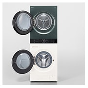 LG 洗13公斤+乾10公斤 Objet Collection WashTower™ AI 智控洗乾衣機｜自然綠+雪霧白, WD-S1310GB