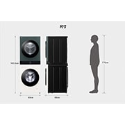 LG 洗13公斤+乾10公斤 Objet Collection WashTower™ AI 智控洗乾衣機｜自然綠+雪霧白, WD-S1310GB