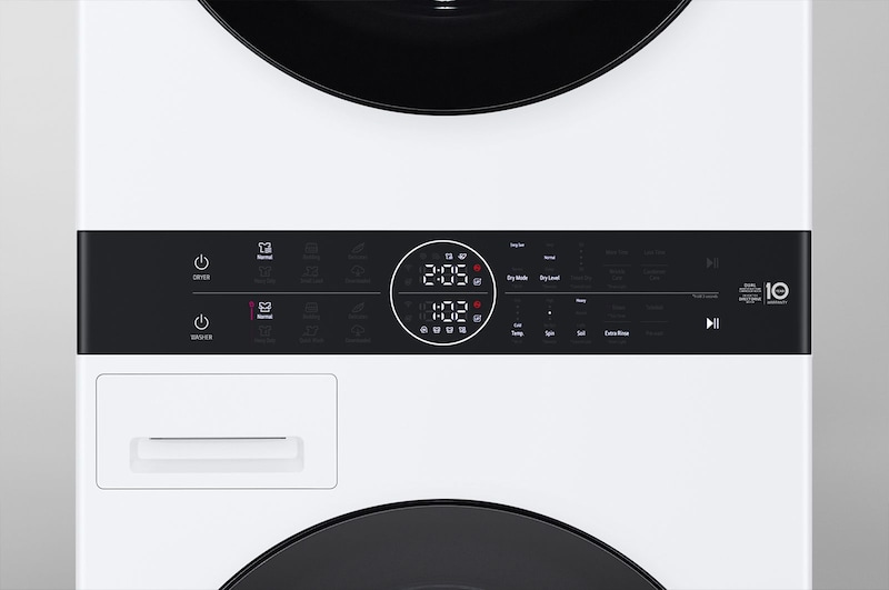 LG 洗13公斤+乾10公斤 WashTower™ AI 智控洗乾衣機｜熱泵除濕｜冰瓷白, WD-S1310W