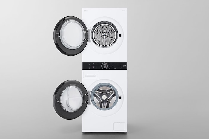 LG 洗13公斤+乾10公斤 WashTower™ AI 智控洗乾衣機｜熱泵除濕｜冰瓷白, WD-S1310W