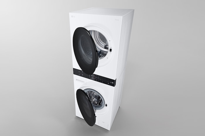 LG 洗13公斤+乾10公斤 WashTower™ AI 智控洗乾衣機｜熱泵除濕｜冰瓷白, WD-S1310W