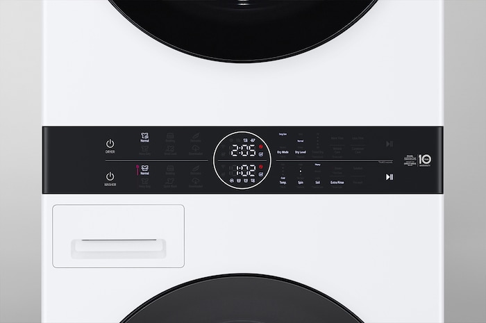 LG 洗13公斤+乾10公斤 WashTower™ AI 智控洗乾衣機｜熱泵除濕｜冰瓷白, WD-S1310W