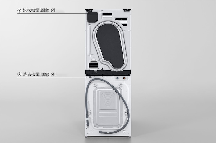 LG 洗13公斤+乾10公斤 WashTower™ AI 智控洗乾衣機｜熱泵除濕｜冰瓷白, WD-S1310W