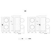 LG 洗13公斤+乾10公斤 WashTower™ AI 智控洗乾衣機｜熱泵除濕｜冰瓷白, WD-S1310W