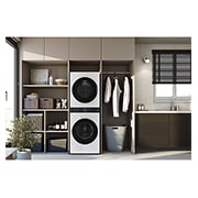 LG 洗13公斤+乾10公斤 WashTower™ AI 智控洗乾衣機｜熱泵除濕｜冰瓷白, WD-S1310W