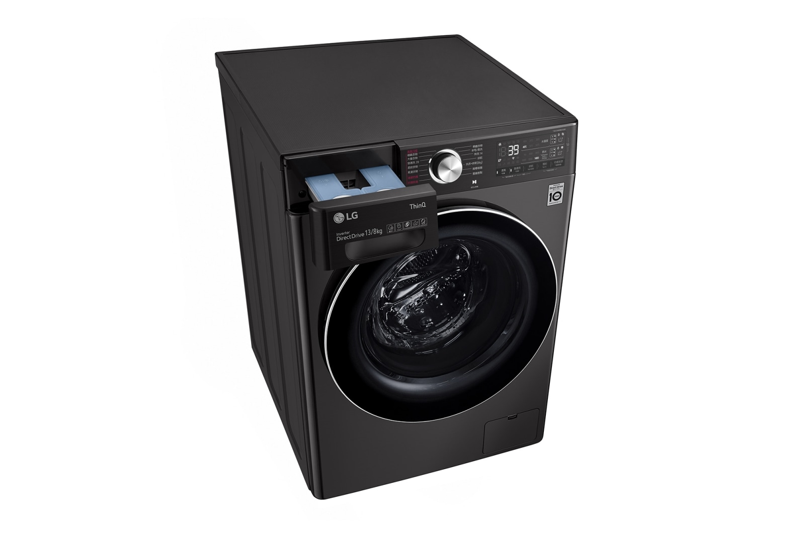 LG 13公斤滾筒洗衣機｜尊爵黑｜蒸洗脫烘 (洗13+烘8公斤), WD-S13VAB