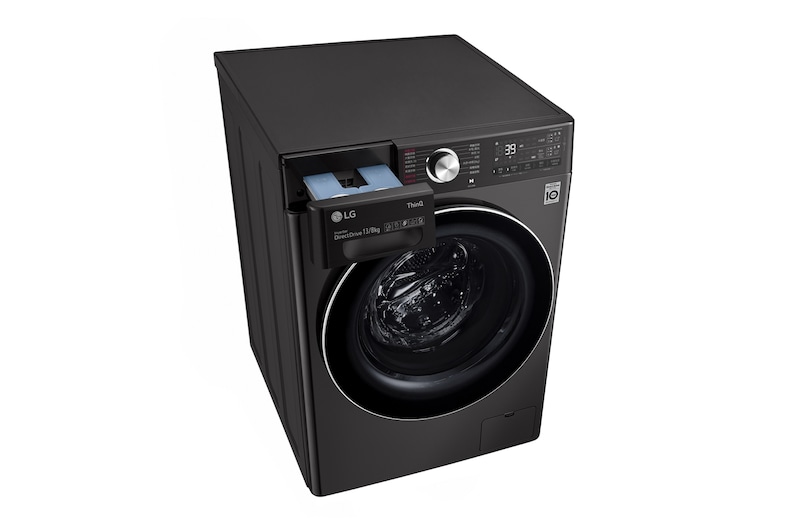 LG 13公斤滾筒洗衣機｜尊爵黑｜蒸洗脫烘 (洗13+烘8公斤), WD-S13VAB