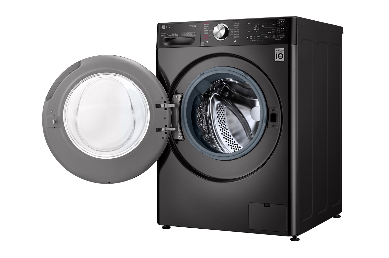 LG 13公斤滾筒洗衣機｜尊爵黑｜蒸洗脫烘 (洗13+烘8公斤), WD-S13VAB