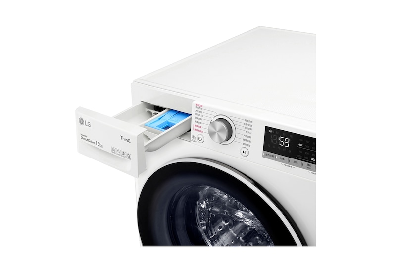LG 13公斤滾筒洗衣機｜冰瓷白｜蒸洗脫 (特定通路販售), WD-S13VCW