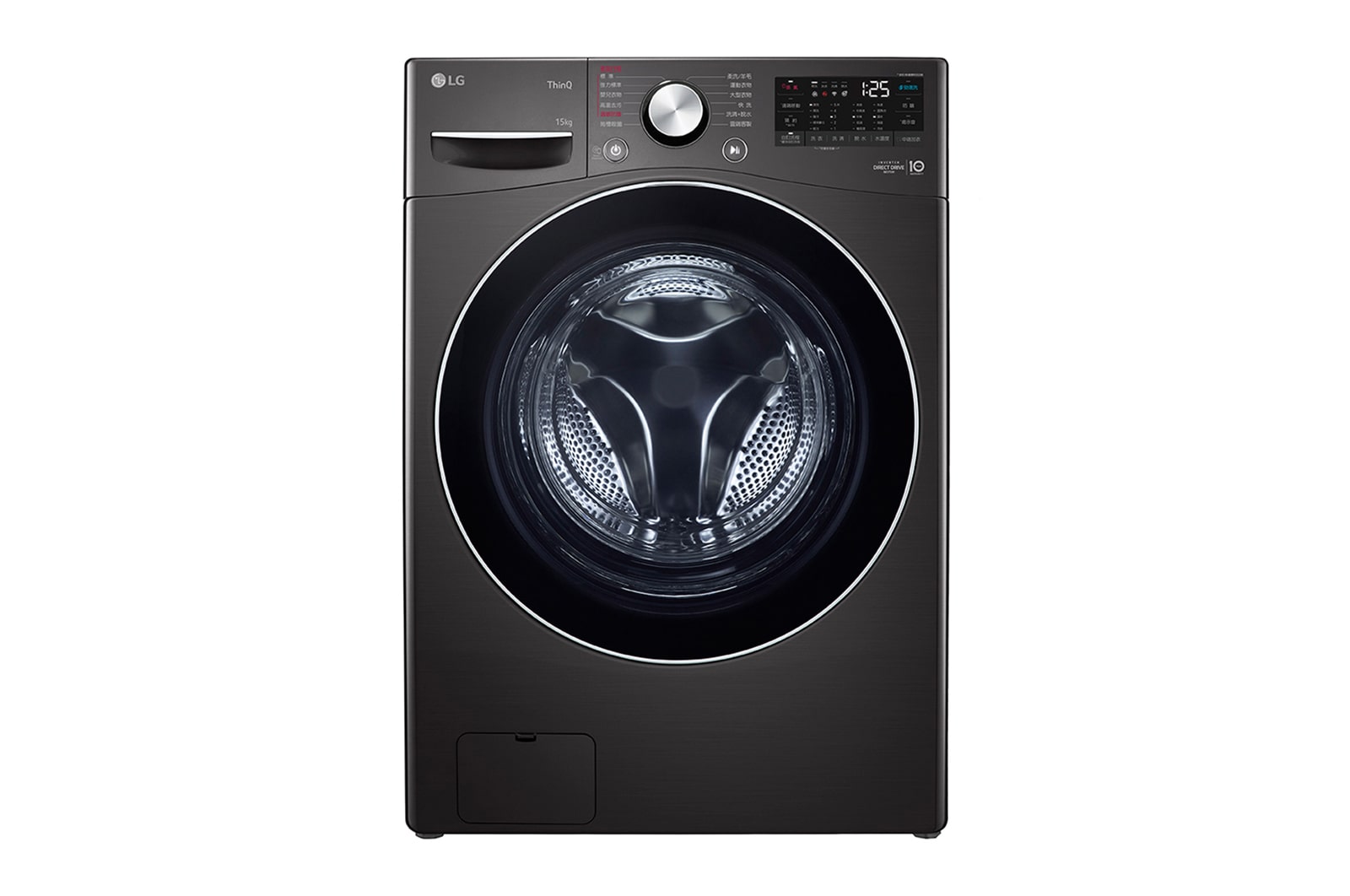 LG 洗乾衣機堆疊／蒸洗脫15公斤 除濕式乾衣10公斤(尊爵黑) (特定通路販售), FD15TBB.WR100VB