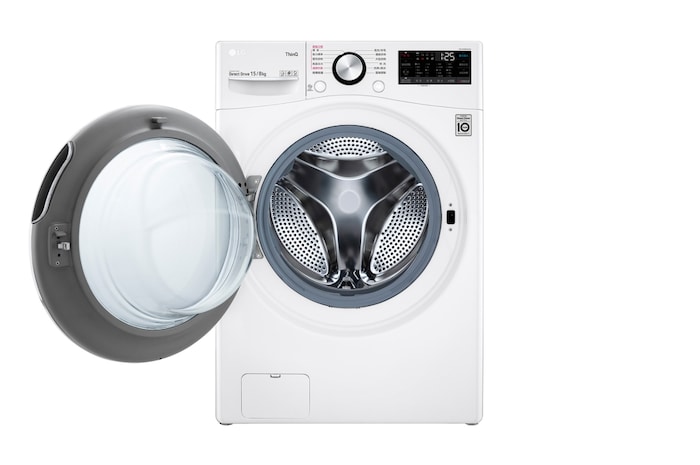 LG 15公斤滾筒洗衣機|冰瓷白|蒸洗脫烘 (洗15+烘8公斤), WD-S15TBD