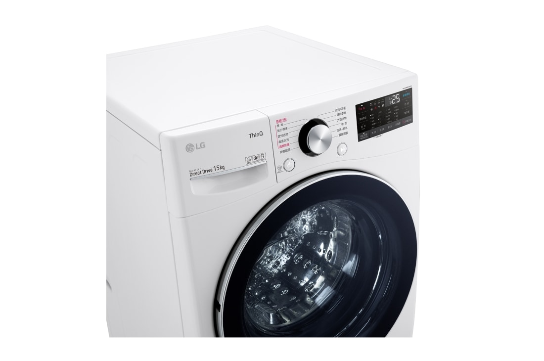LG 洗乾衣機堆疊｜蒸洗脫15公斤+熱泵除濕乾衣10公斤｜冰瓷白, FD15WPT.WR100VW