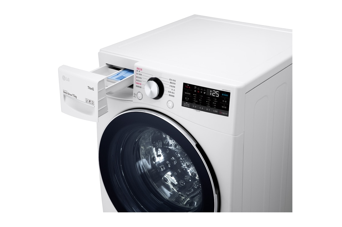 LG 洗乾衣機堆疊｜蒸洗脫15公斤+熱泵除濕乾衣10公斤｜冰瓷白, FD15WPT.WR100VW
