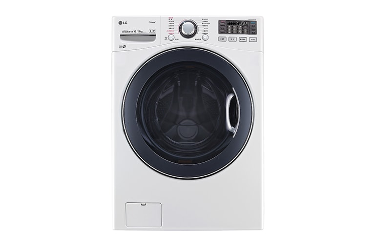 WiFi滾筒洗衣機(蒸洗脫烘) 典雅白 / 16公斤 WD-S16VBD 正視圖