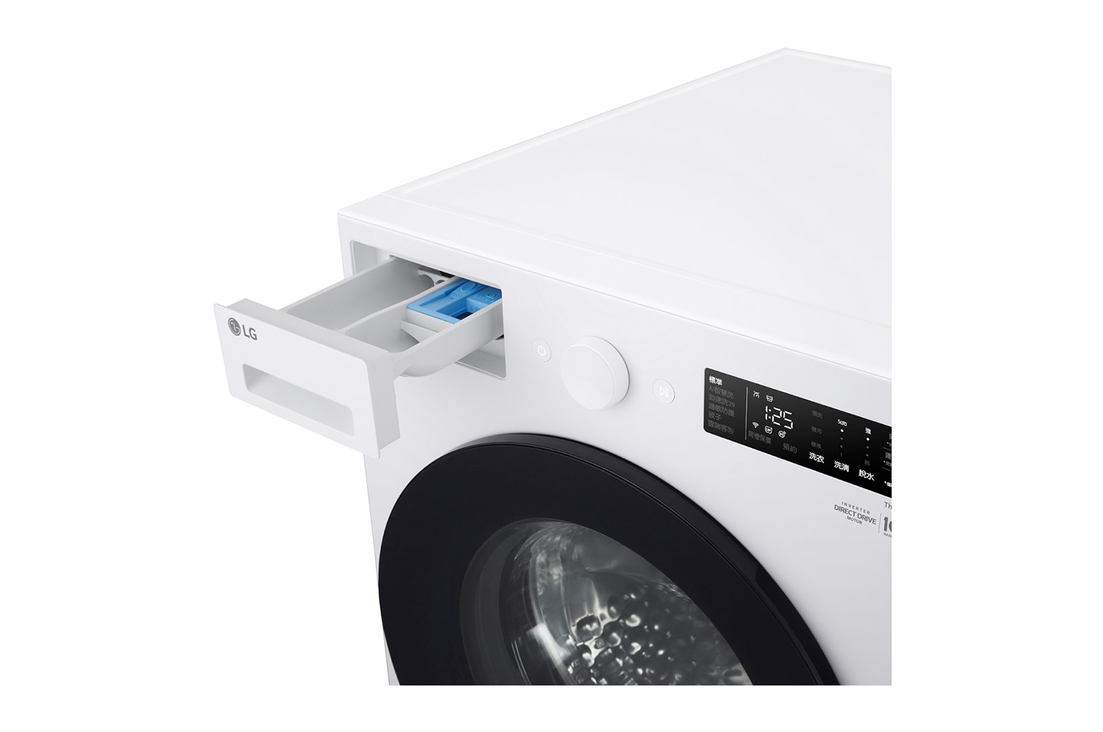 LG 18公斤滾筒洗衣機｜雪霧白｜AI DD™ 蒸洗脫, WD-S18NW