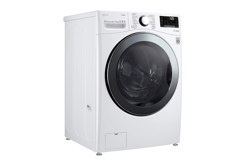 LG 蒸氣滾筒洗衣機 (蒸洗脫烘)｜洗衣18公斤+烘衣10公斤 (冰磁白), WD-S18VBD