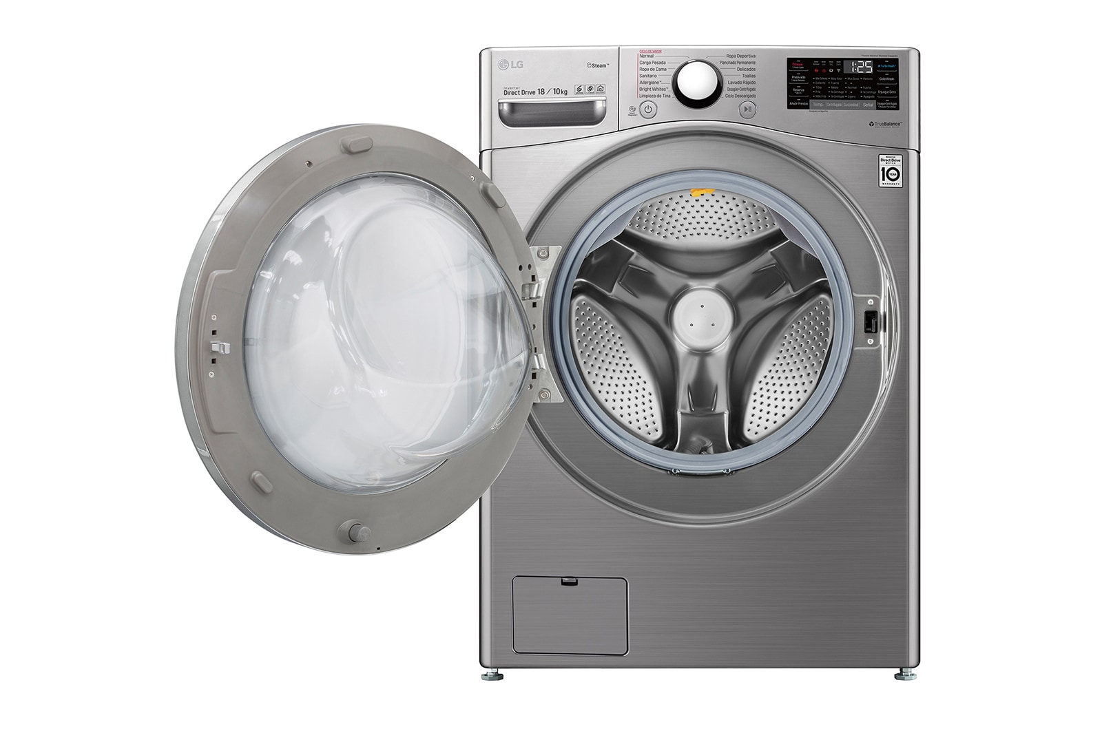 LG 蒸氣滾筒洗衣機 (蒸洗脫烘)｜洗衣18公斤+烘衣10公斤 (星辰銀), WD-S18VCM