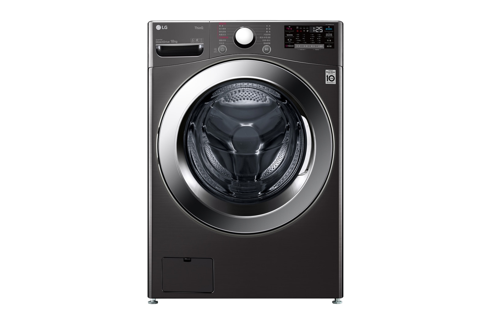 18公斤滾筒洗衣機&#xff5c;尊爵黑&#xff5c;蒸洗脫 WD-S18VZB 正視圖