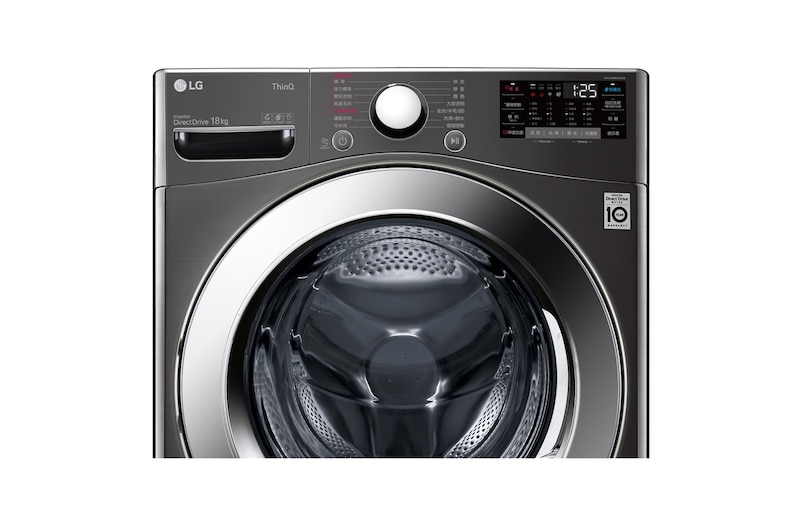 LG 18公斤滾筒洗衣機|尊爵黑|蒸洗脫, WD-S18VZB