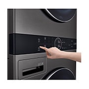 LG 洗19公斤+乾16公斤 WashTower AI 智控洗乾衣機｜尊爵黑, WD-S1916B