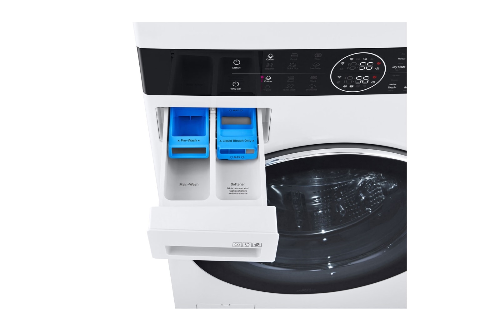 LG 洗19公斤+乾16公斤 WashTower AI 智控洗乾衣機｜冰瓷白, WD-S1916W