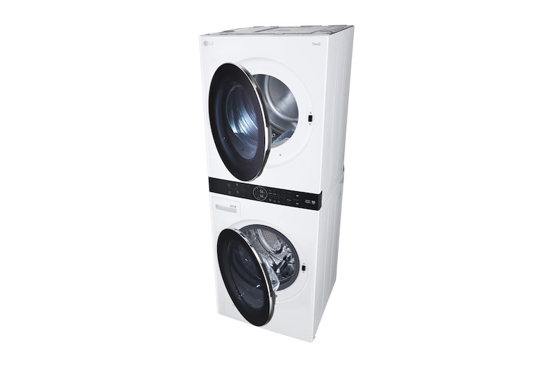 LG 洗19公斤+乾16公斤 WashTower™ AI 智控洗乾衣機｜熱泵除濕｜冰瓷白, WD-S1916W