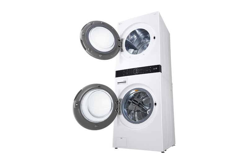 LG 洗19公斤+乾16公斤 WashTower™ AI 智控洗乾衣機｜熱泵除濕｜冰瓷白, WD-S1916W