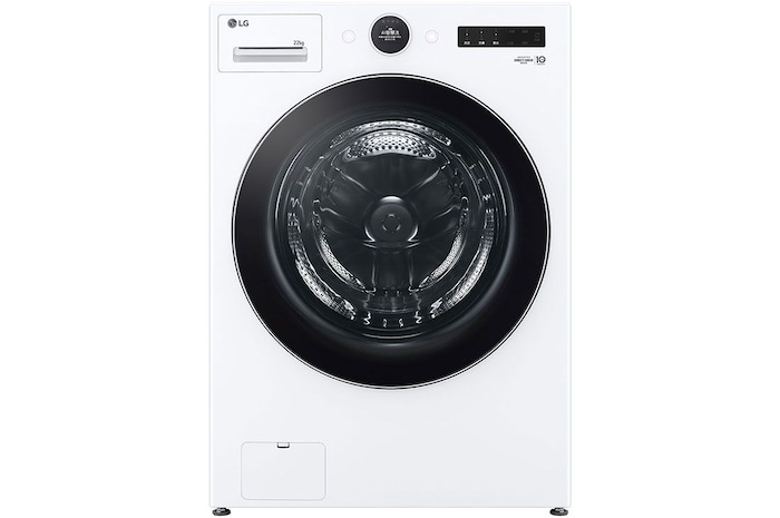22公斤滾筒洗衣機|冰瓷白|AI DD™ 蒸洗脫, WD-S22FW 正視圖