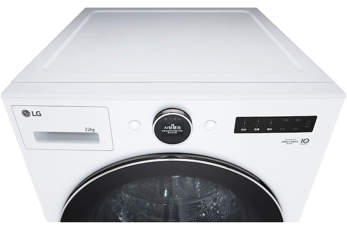 LG 22公斤滾筒洗衣機｜冰瓷白｜AI DD™ 蒸洗脫, WD-S22FW