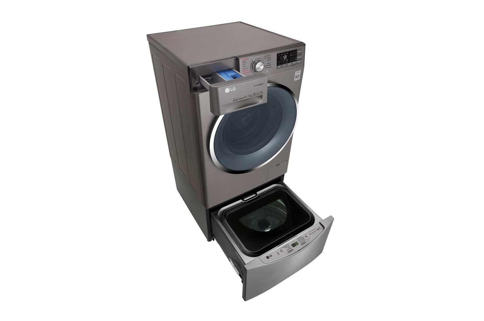 LG WiFi TWINWash 雙能洗 (蒸洗脫)星辰銀/ 10.5公斤+2公斤洗衣容量, WD-TWS105CV TWINWash