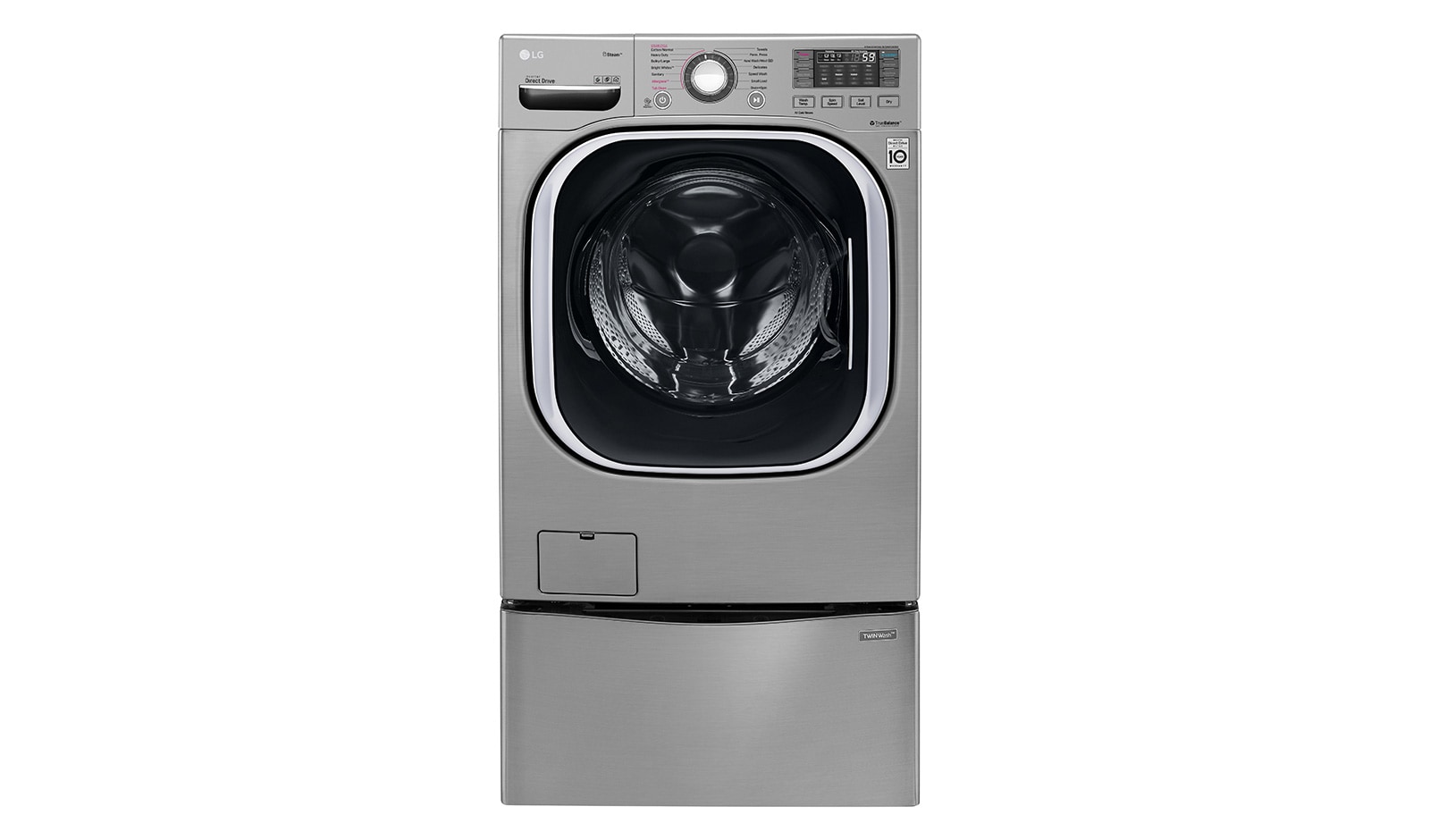 LG TWINWash 雙能洗(蒸洗脫烘) 19公斤+2.5公斤洗衣容量, WD-S19TVD TWINWash