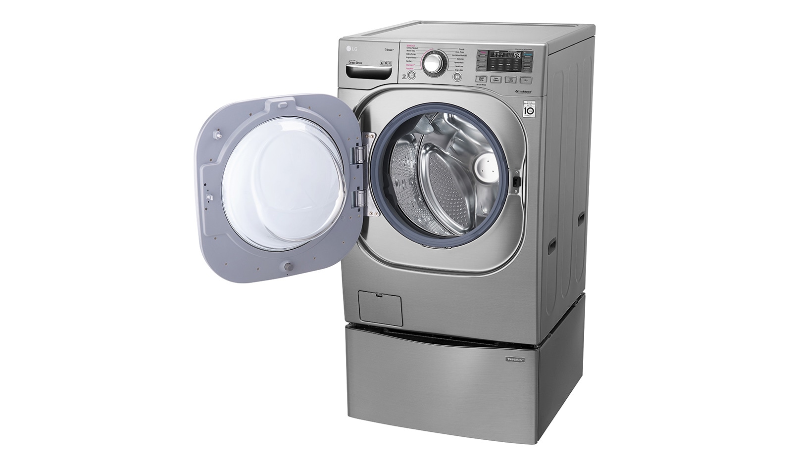 LG TWINWash 雙能洗(蒸洗脫烘) 19公斤+2.5公斤洗衣容量, WD-S19TVD TWINWash